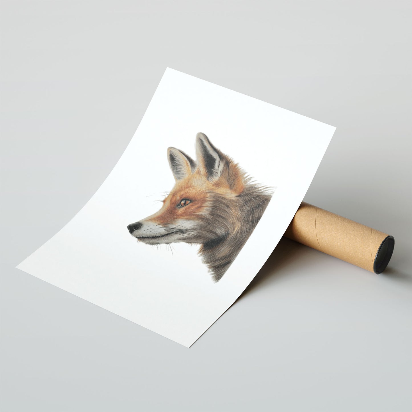 Premium Cotton Rag A4 - Fine art fox print capturing graceful pose and lifelike features on archival cotton rag paper
