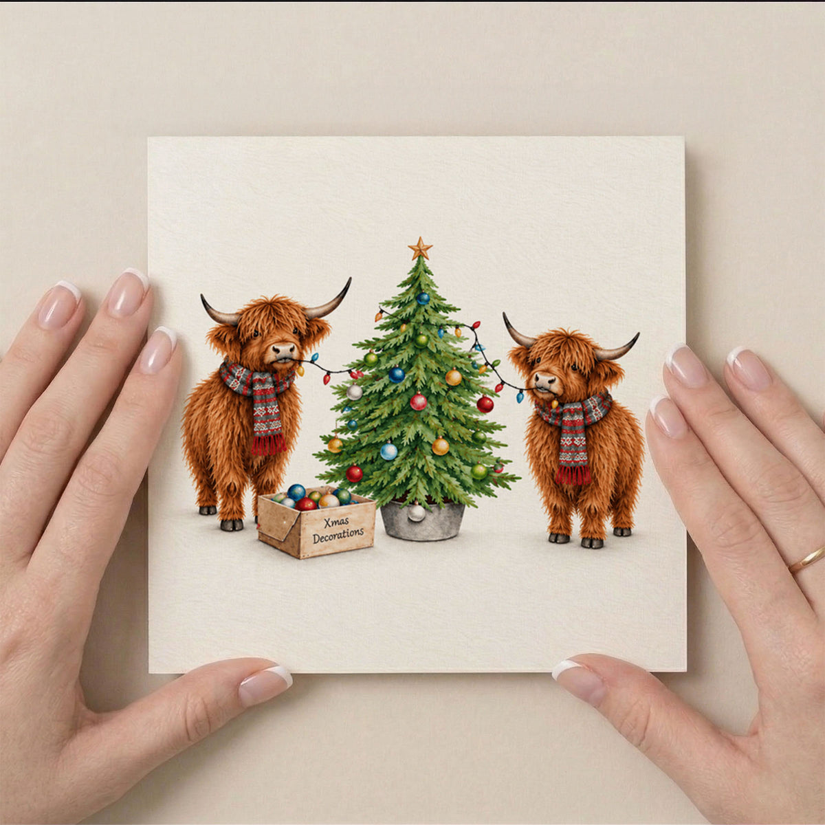 PP-GRE-6x6-ENVELOPE - Square Greetings Cards Mockup