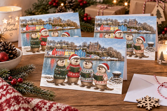 Christmas Card, Tobermory Otter, pack of 10, A6 cards