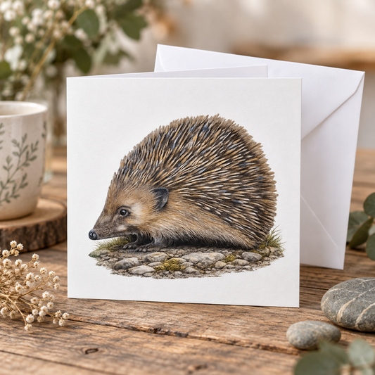 Hedgehog Card, single 6x6 card